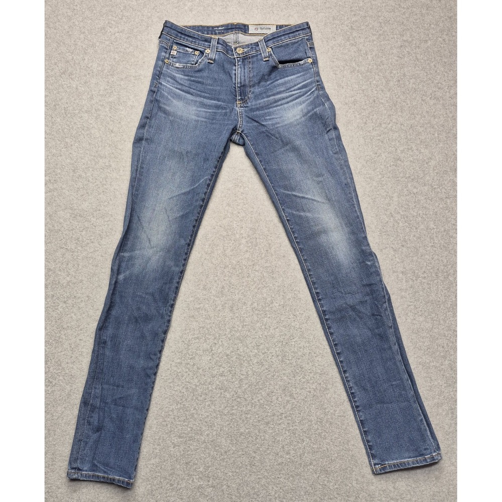 AG Adriano Goldschmied Jeans Women 27 Blue The Prima Cigarette Leg Faded